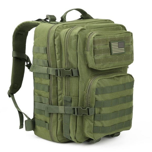 slide 2 of 28, Military Tactical Backpack Large Army 3 Day Assault Pack Molle Bag Boys Backpacks for School Army Green Army Green