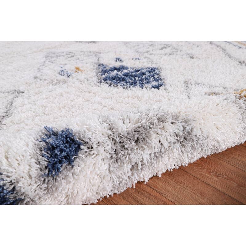 Noori Rug Lux Nolan Geometric 2-inch Thick Shag Rug