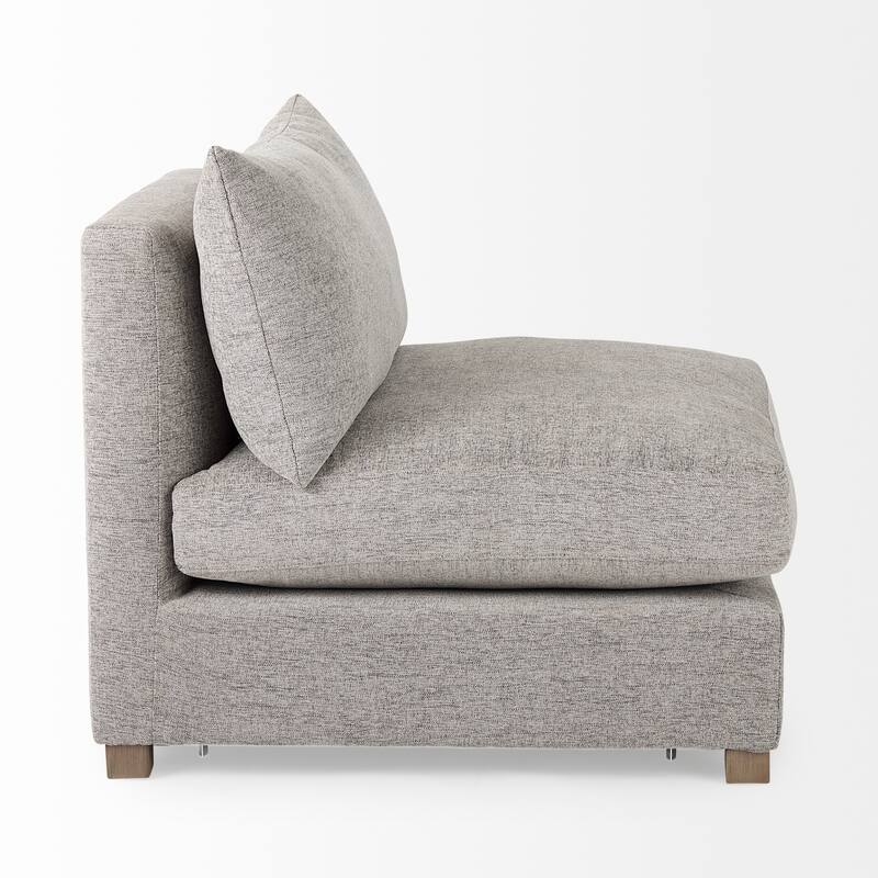 Valence 38.2L x 38.6W x 28.3H Medium Gray Armless Sectional Piece - 39.76 x39.76 x32.28