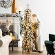 preview thumbnail 2 of 12, Glitzhome 4ft Oversized Woodland Santa with 5ft Pre-Lit Flocked Artificial Christmas Tree