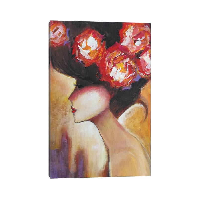 iCanvas "Lady With Roses" by Lana Shamshurina Canvas Print