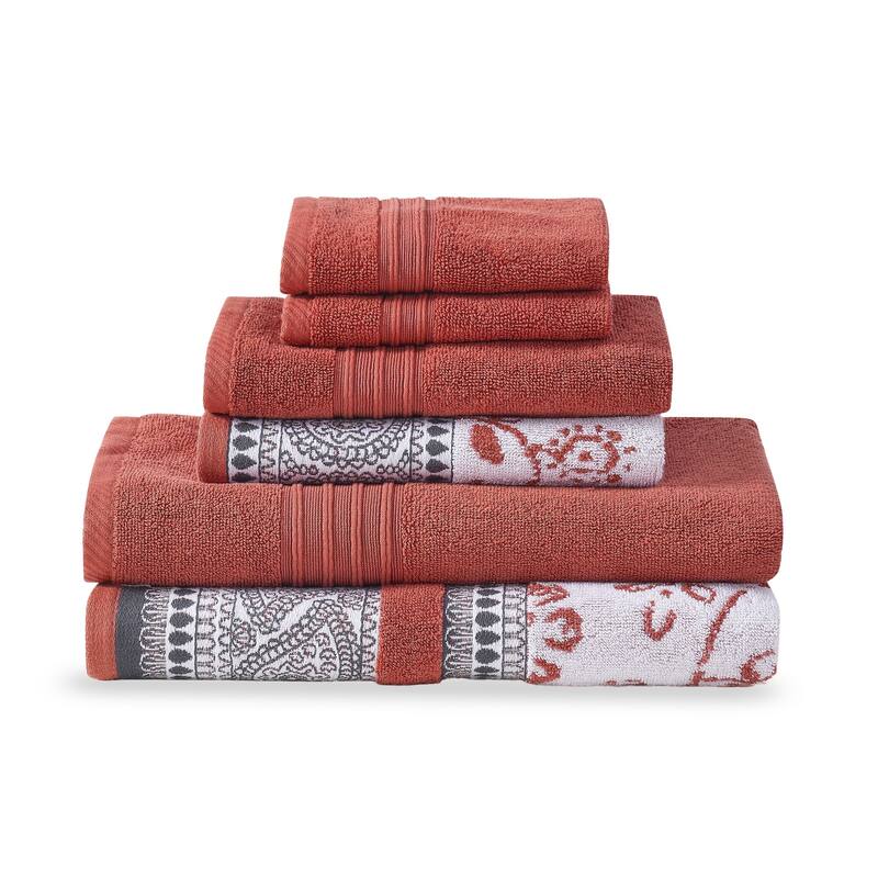 Modern Threads Ophelia 6-Piece Yarn Dyed Jacquard Towel Set