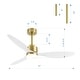 preview thumbnail 83 of 127, 52"/42" Black/Gold LED Ceiling Fan with Lights Remote(3-Blade)