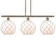 Option Antique Brass / White Glass with White Rope