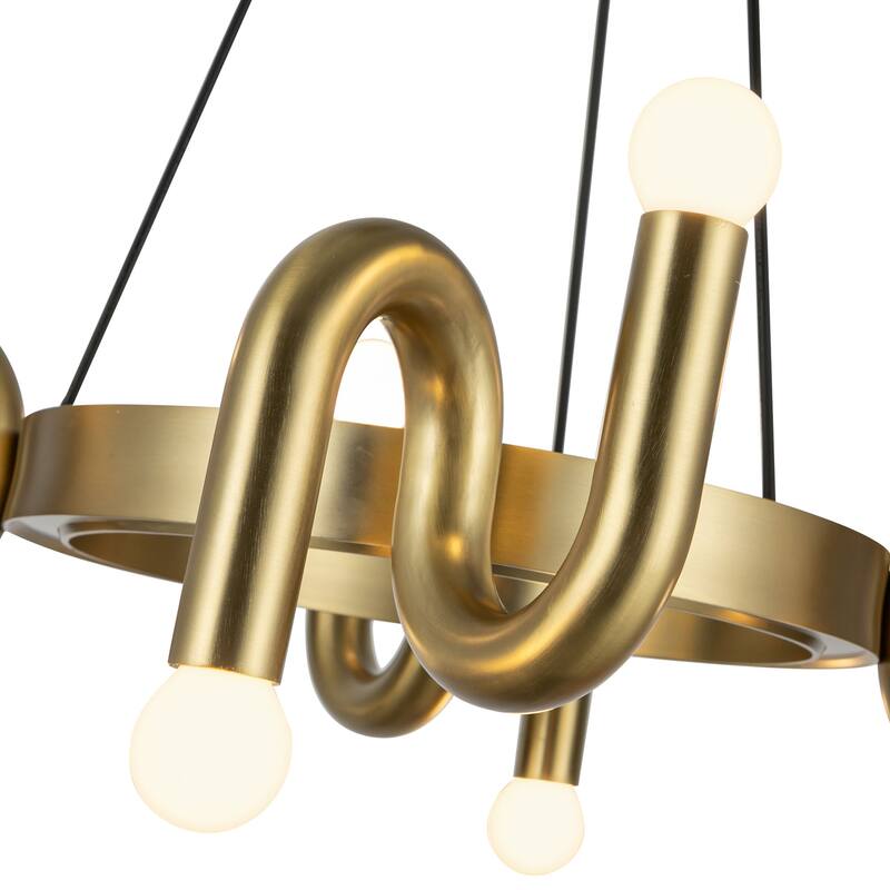 Alora Lighting CH420823BG Sadie 8 Light 24" Wide Ring Chandelier
