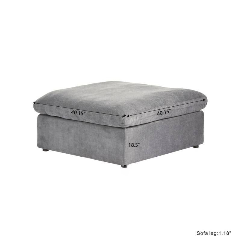 40'' Commix Down-Filled Overstuffed Upholstered Storage Ottomans for Sectional Sofa