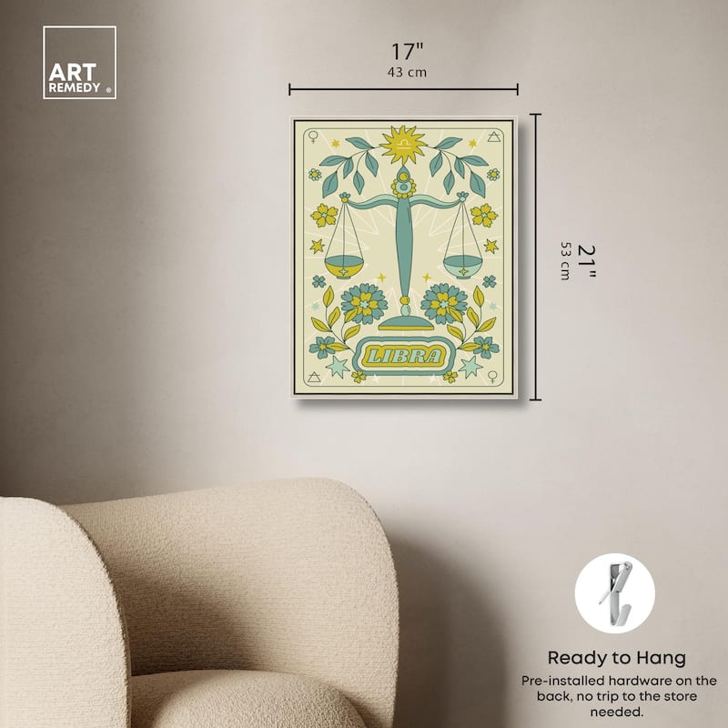 Libra Stars Card Canvas by Art Remedy