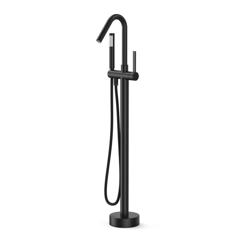 Freestanding Bathtub Faucet, Floor-Mount Tub Filler Chrome