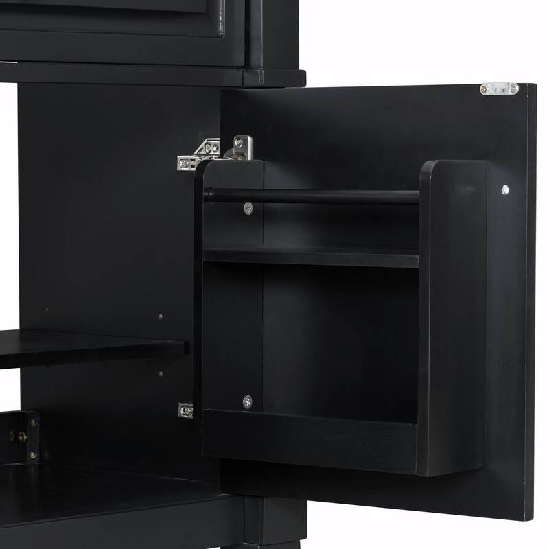 36" Bathroom Vanity with Sink, Freestanding Bathroom Cabinet with Ceramic Basin, Flip Drawer