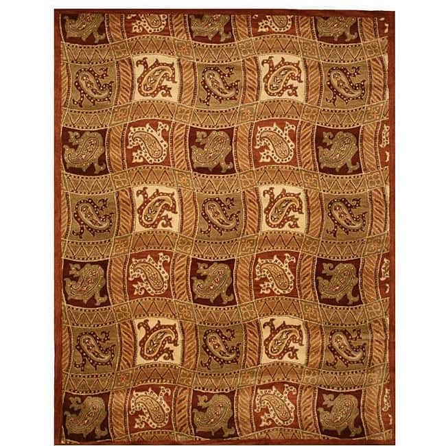 EORC Hand-Tufted Wool Fazel Rug, Red | Luxurious & Stylish Area Rug - 8' x 10"