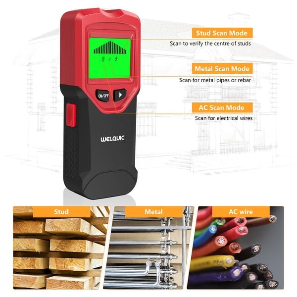 Shop Welquic 3 In 1 Stud Center Finder Metal And Ac Live
