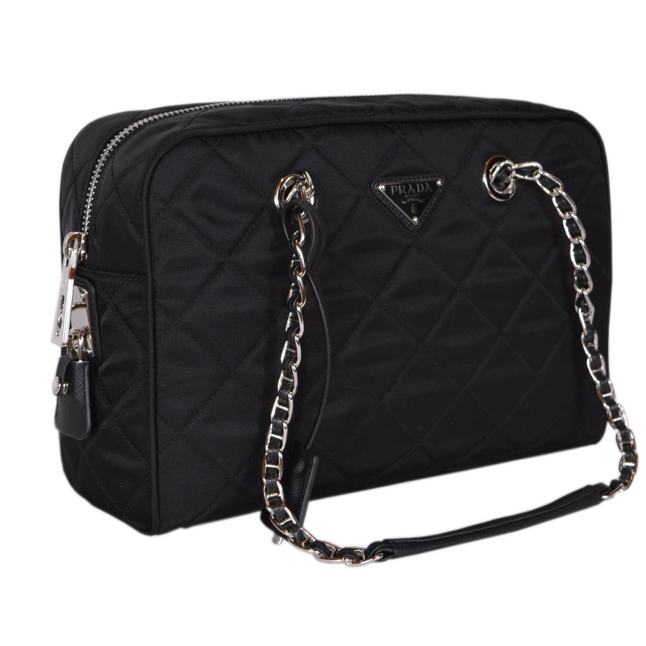 prada nylon chain shoulder bag