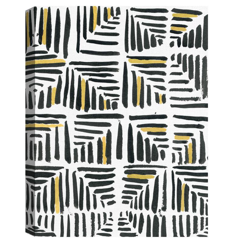 Squares with Gold by Emma Jones Canvas Art Print