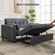preview thumbnail 16 of 28, 3-in-1 Convertible Sleeper Sofa Bed with Pull-Out Bed, Corduroy Futon, Charging Port & Side Pocket