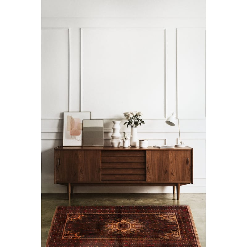 Teimani Black Rug 4'1" x 6'8" - 4'1 x 6'8