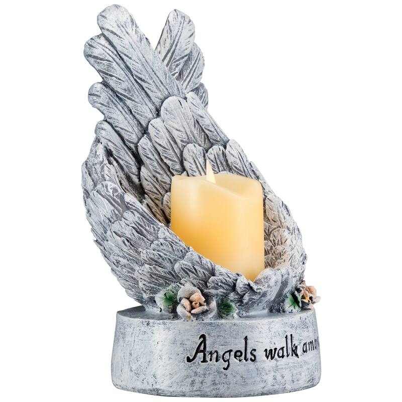 Heavenly Wings Angels Walk Among Us Flameless Candle Holder - 8"