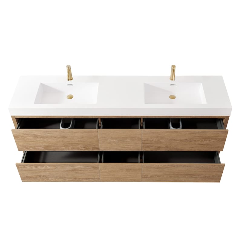 Huesca Double Bath Vanity with Composite Sink Top without Mirror