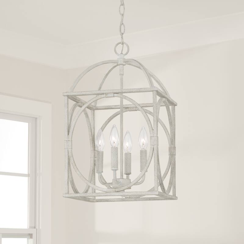 4-Light Sand Dollar finish Foyer - 20.75 High
