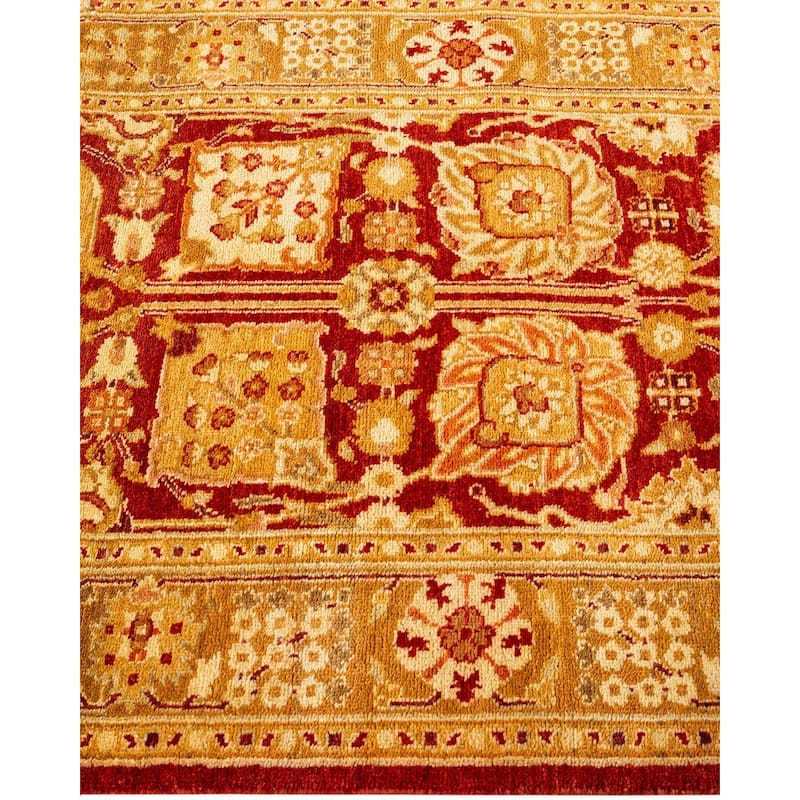 Overton Hand Knotted Wool Vintage Inspired Traditional Ottoman Red Runner Rug - 2' 6" x 10' 5"