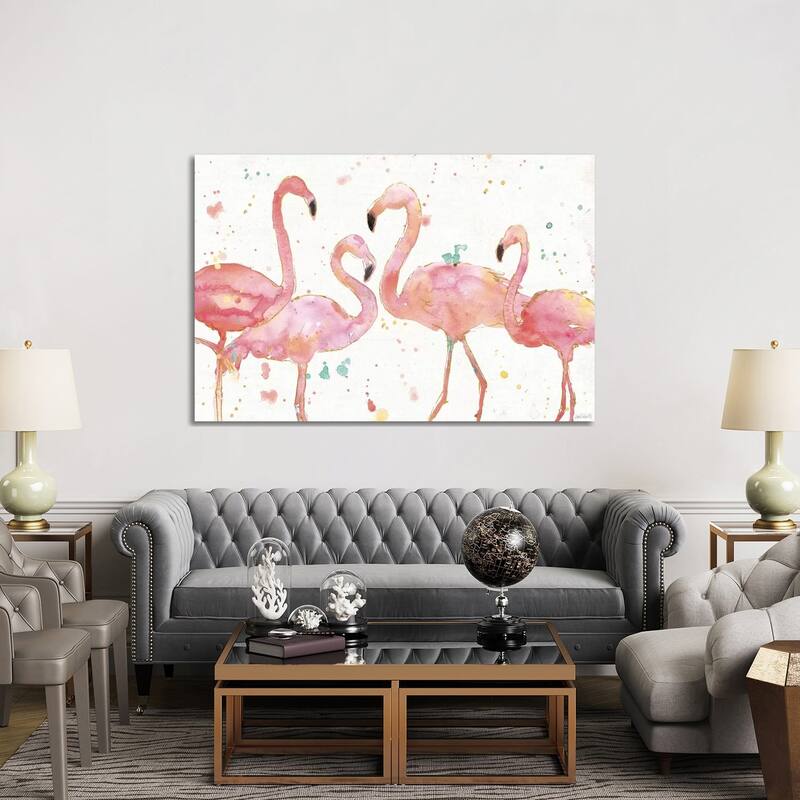 iCanvas "Flamingo Fever I" by Anne Tavoletti Canvas Print