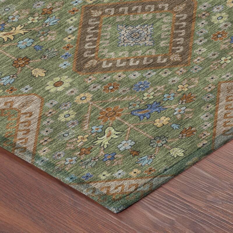 Machine Washable Indoor/ Outdoor Boho Milli Chantille Rug