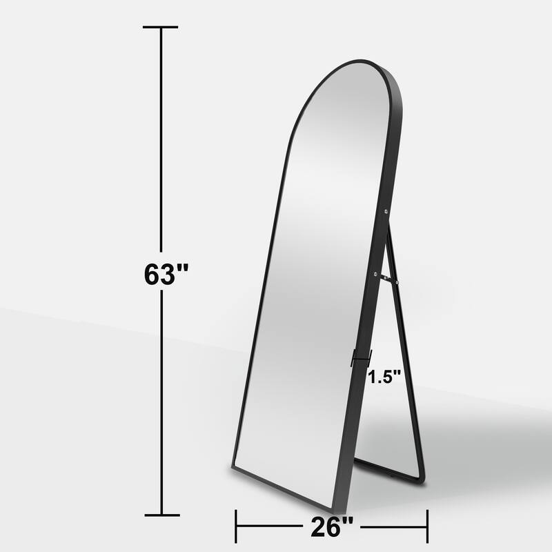 Aluminum Alloy Fine Edge Right Angle Full Length Mirror