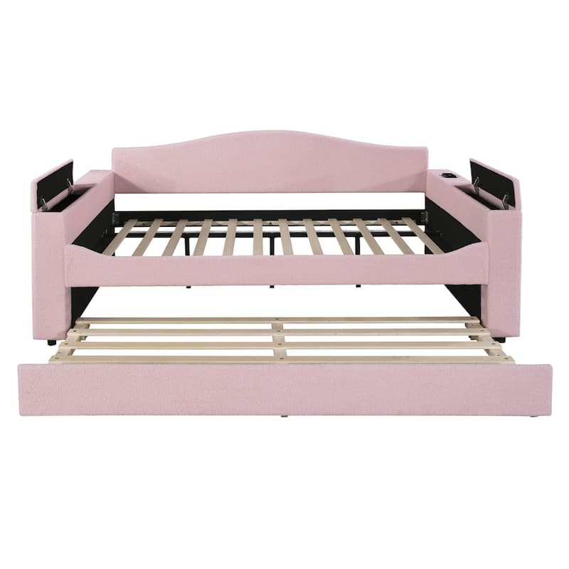 Full Size Upholstered Daybed w/ Integrated Bluetooth Audio System