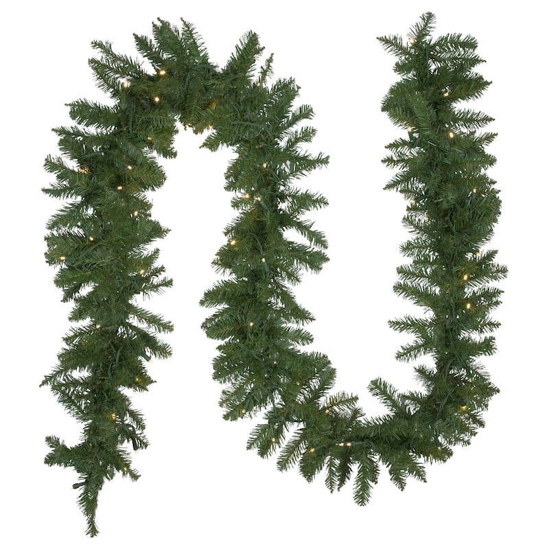 50' x 10" Pre-Lit Northern Pine Commercial Christmas Garland - Warm White LED Lights