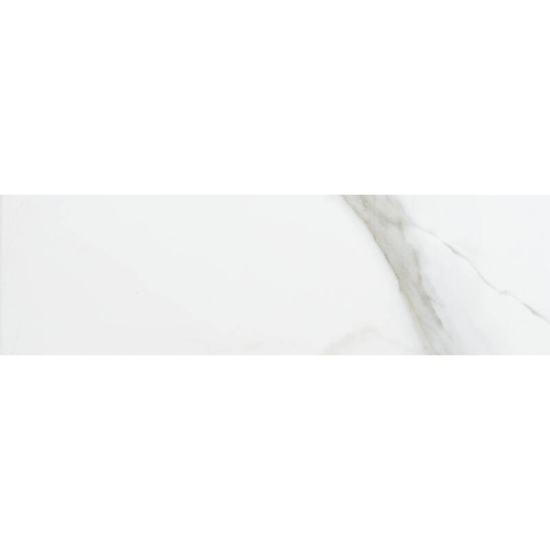 The Tile Life Chronos 4x13 White/ Gold Porcelain Floor & Wall Tile