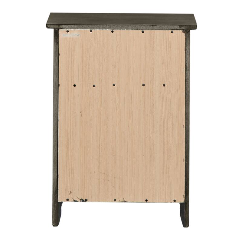 Chic Transitional Nightstand - Grey