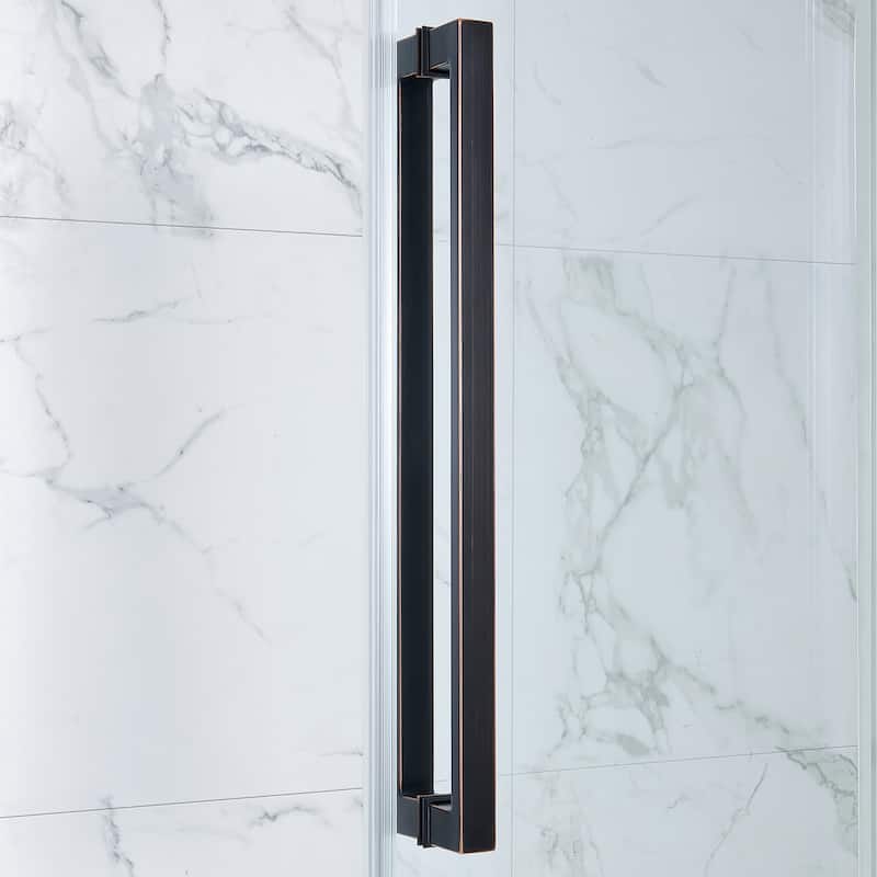 Bel Soft Close 3-Piece Base/Door Rectangular Corner Shower Kit (Left or Right Drain)