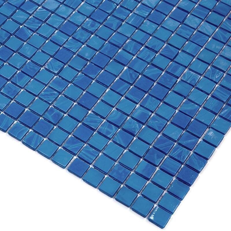 Apollo tile 12" x 12" Skosh Glossy Sapphire Blue Glass Tile (18.69 sq ft/case) - 20 Pack