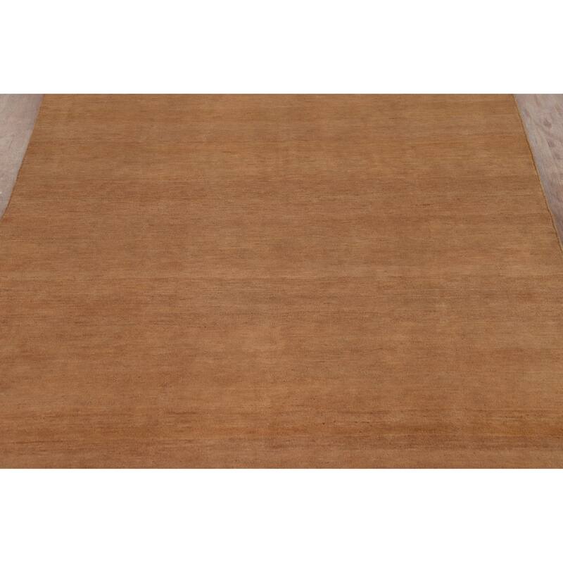 Modern Gabbeh Oriental Area Rug Hand-Knotted Wool Carpet - 6'8" x 9'5"
