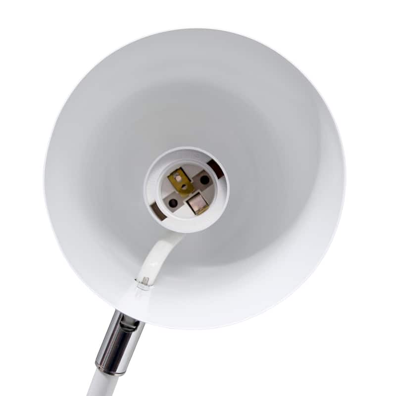 Metal Table Desk Lamp with Organizer and Adjustable Light - 7.09 x 5.51 x 15.75 in. (L x W x H)
