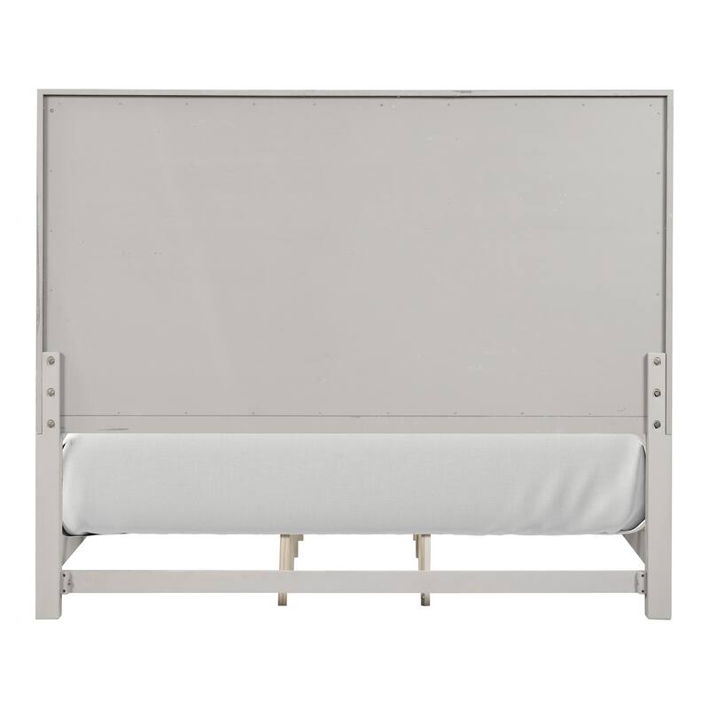 Furniture of America Jupiter 3-Piece Light Grey Wood Panel Bedroom Set