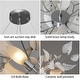 preview thumbnail 28 of 72, KAYLA 31.5" 6-Light Luxury Gold Chandelier, Modern Ceramic Leaf Branch