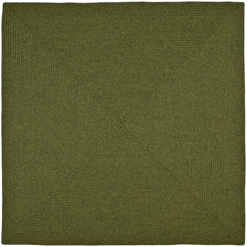 SAFAVIEH Handmade Braided Country Casual Lavada Rug - 6' Square - Green - Square