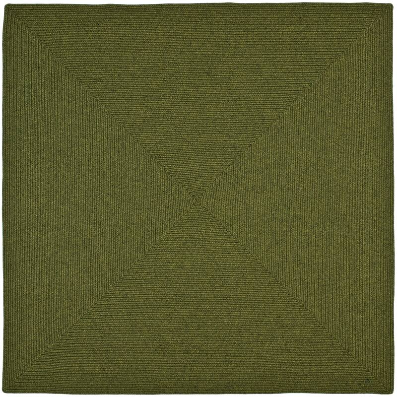 SAFAVIEH Handmade Braided Country Casual Lavada Rug - 5' x 5' Square - Green