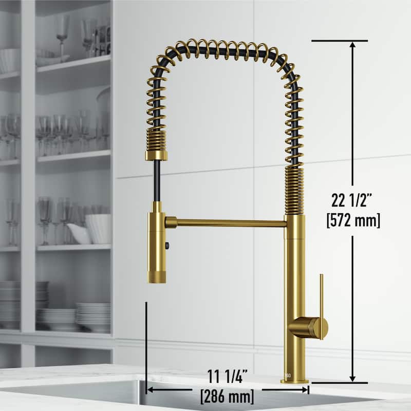 VIGO Sterling 23" H Single Handle Pull-Down Sprayer Kitchen Faucet