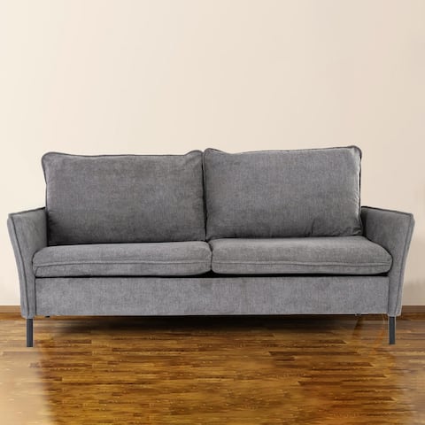 75" Modern Fabric 3-seat Sofa Upholstered Flared Arm Sofa Couches for Living Room