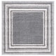 preview thumbnail 62 of 80, SAFAVIEH Border & Stripe Shag Eirny Modern 1.4-inch Thick Rug 6'7" Square - Grey/Ivory - Square