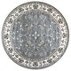 preview thumbnail 5 of 5, Alora Decor Liberty Traditional Hand-Tufted Bordered Grey/Tan Area Rug 10" Round - Gray