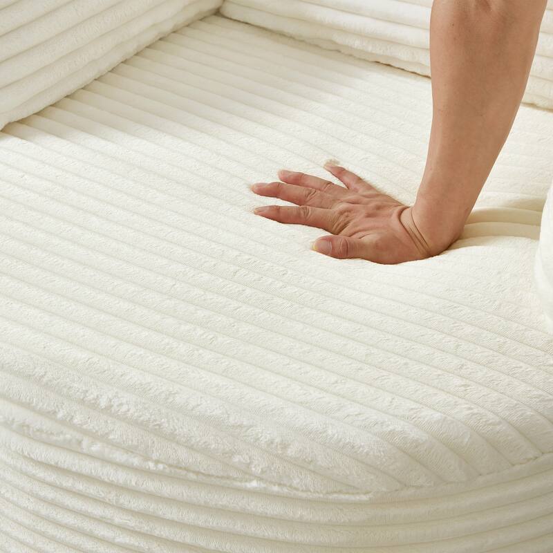 GDFStudio - 360° Swivel 55.9" Corduroy Upholstered Barrel Accent Chair