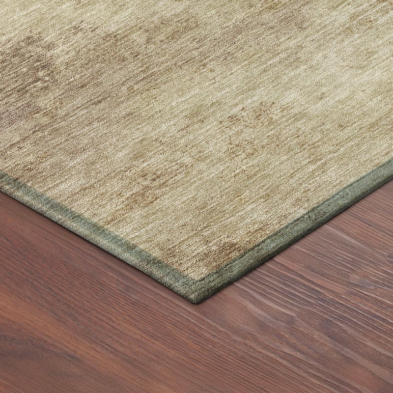 Machine Washable Indoor/ Outdoor Modern Contemporary Chantille Rug