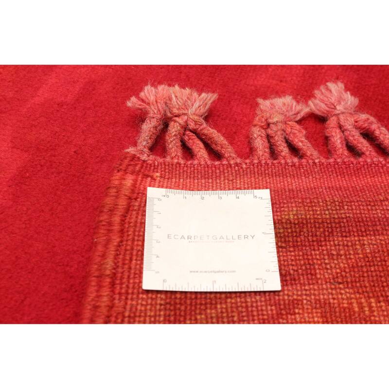 ECARPETGALLERY Hand-knotted Color Transition Red Wool Rug - 2'6 x 8'4