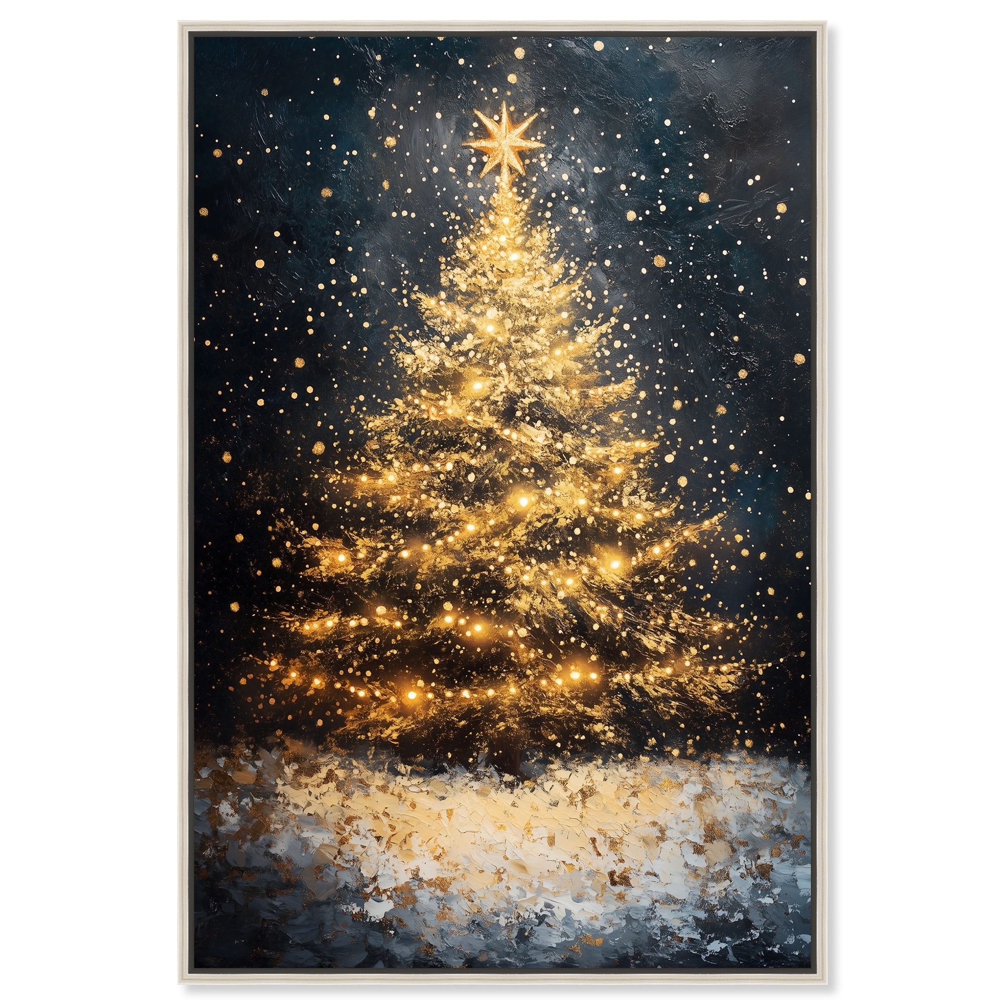 Star of Wonder Tree I Christmas Decor Canvas Print by Art Remedy