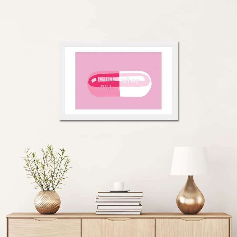 iCanvas "Chill Pill Pink" by Jaymie Metz