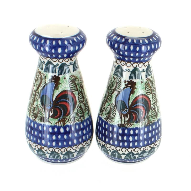 Blue Rose Polish Pottery 528-977 Ceramika Salt & Pepper Shakers