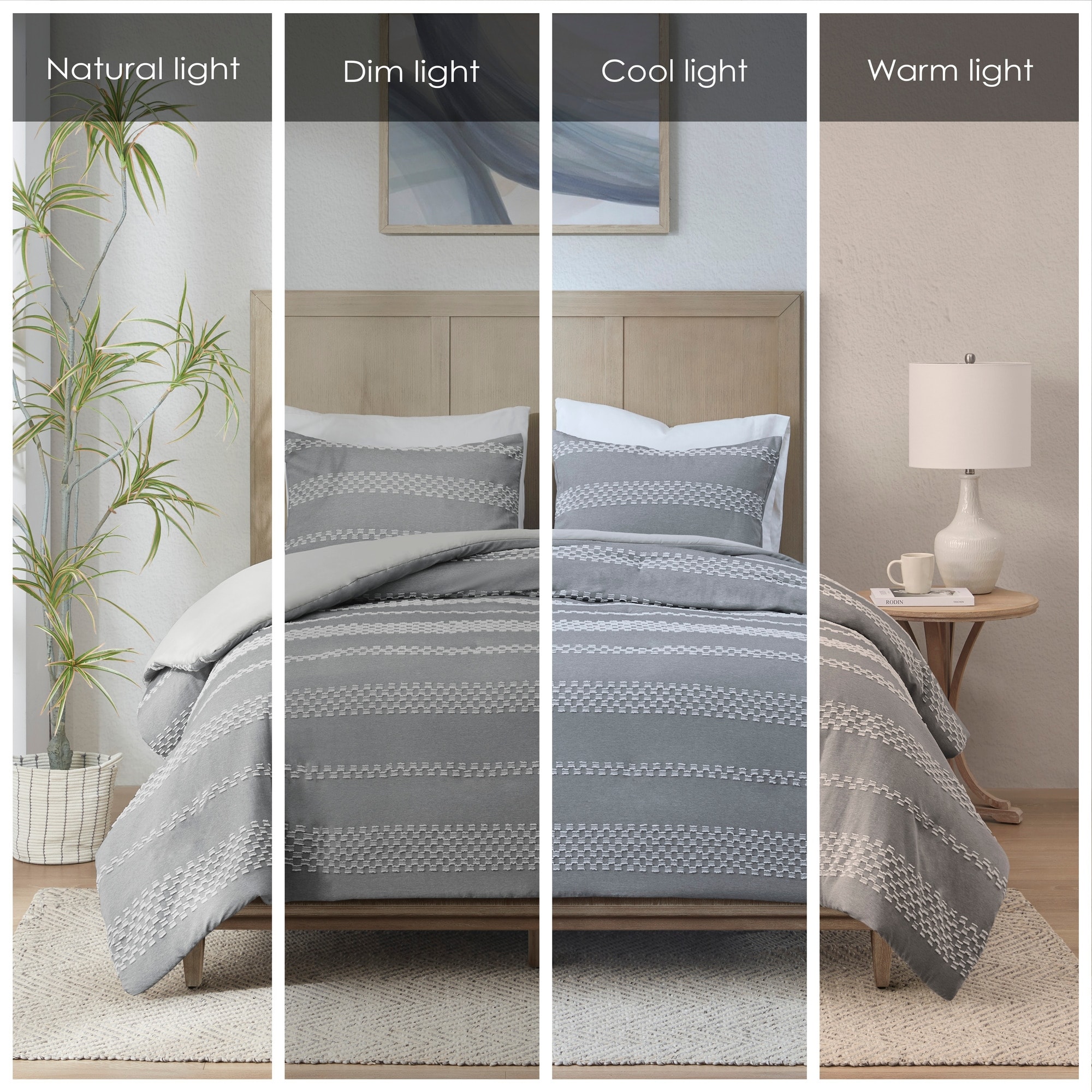 Madison Park Hendry 3 Piece Clipped Jacquard Duvet Cover Set