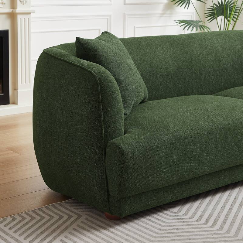 Venor Mid-Century Modern Luxury Linen Couch